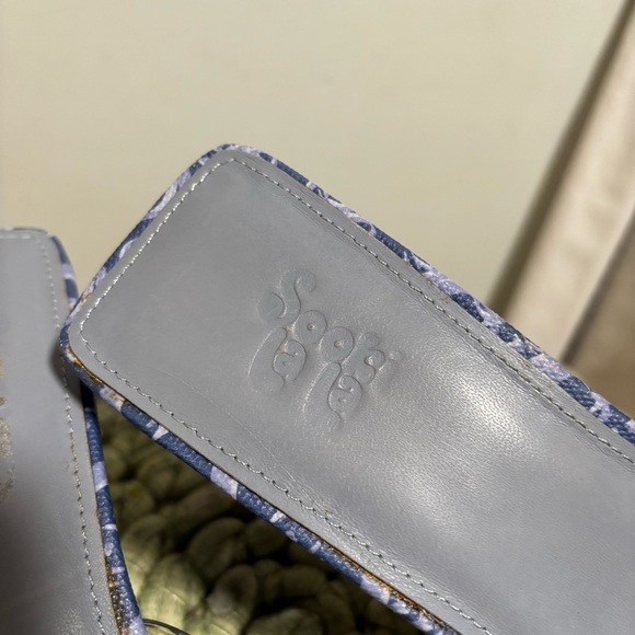 Sooki La La The Rocky La La Clear Slip On Blue Logo Platform Wedge Sandals - Picture 9 of 16